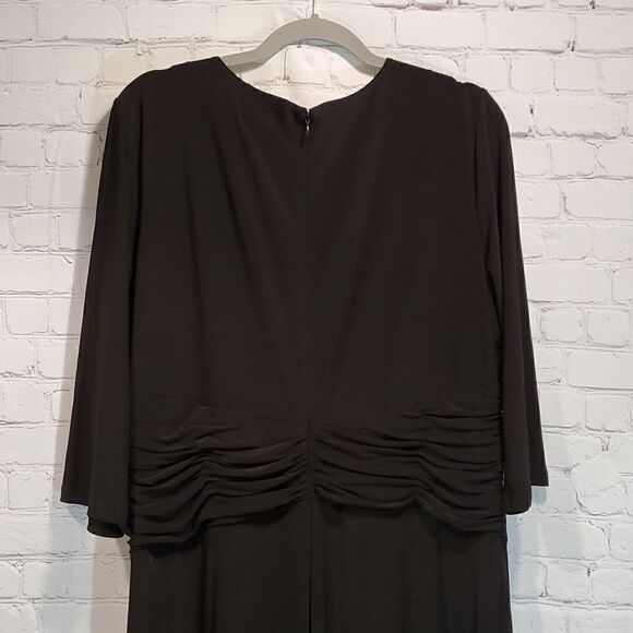 Vintage black women's plus size Clues Collections midi dress - Picture 9 of 10